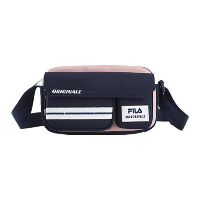 Fabric Crossbody Bag, Shoulder Bag Unisex Marine Blue & Pink F13W519163FDB