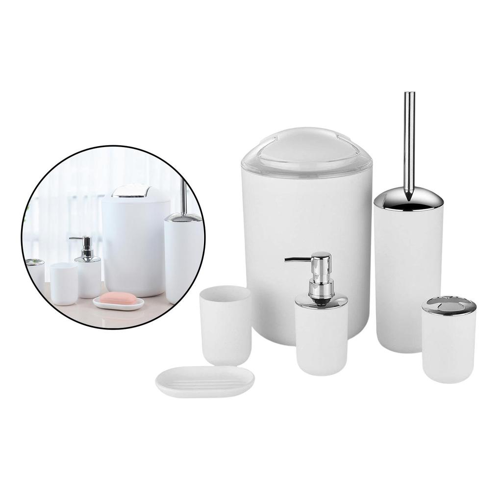 Modern Bathroom Essentials Bundle, 6-Piece Set for Stylish Decor