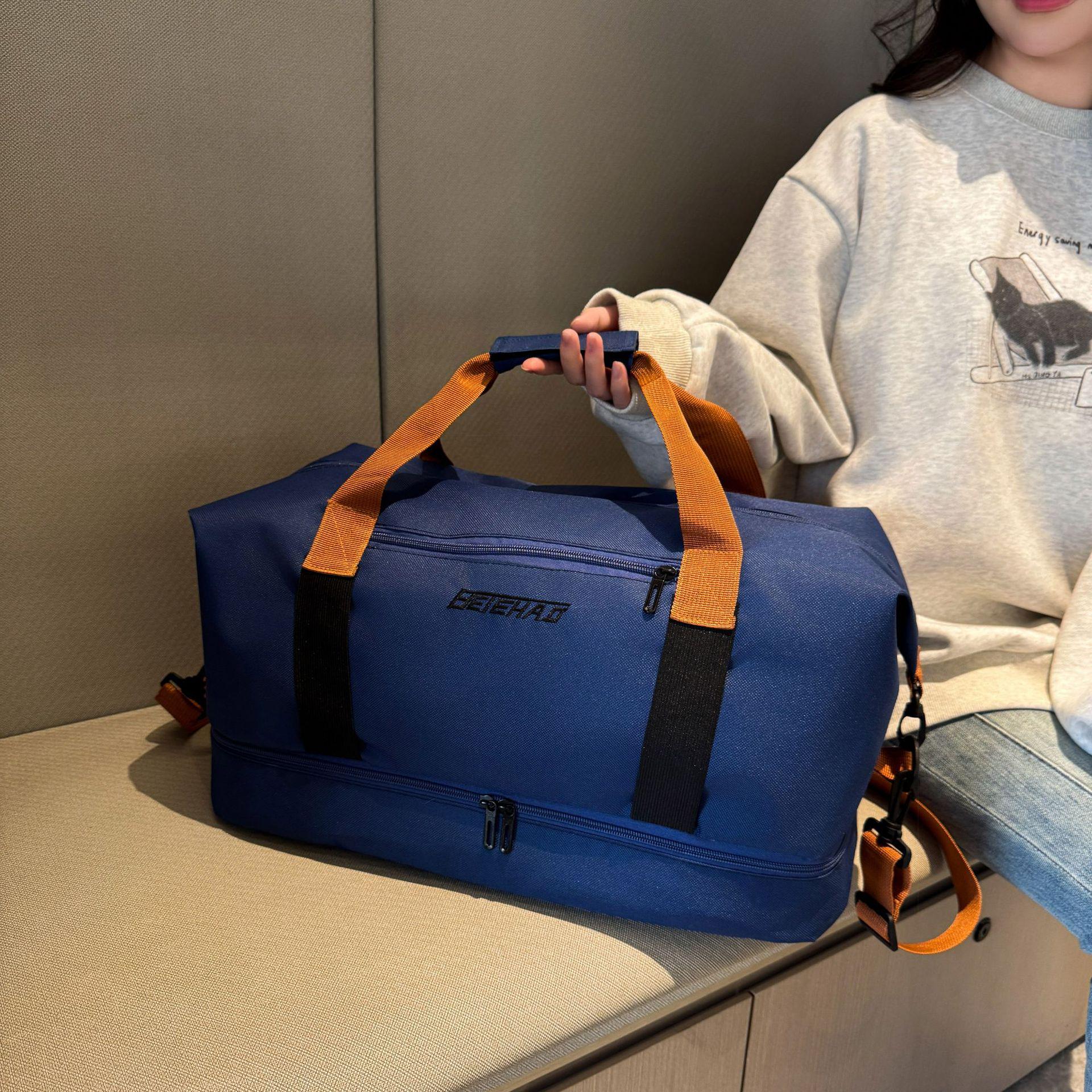 

Waterproof Large-Capacity Swim Bag with Wet/Dry Separation & Shoe Compartment темно-синього кольору