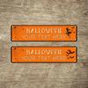 Halloween Custom Tin Sign 40x10cm | 6 Designs, Personalized Text, Indoor/Outdoor Wall Art