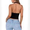 Ladies' Fashionable And Sexy Deep V-neck Hanging Neck Women's Backless Slim Fit Vest Top