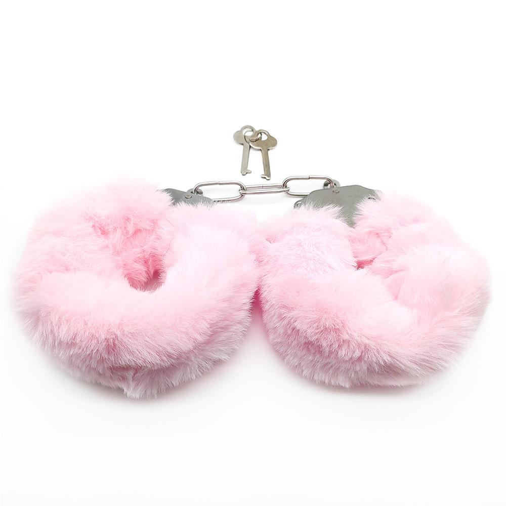 Plush Handcuffs Metal Alternative Tools Shackle Handcuffs SM Training Equipment Binding Adult Sex Toys for Women and Couples
