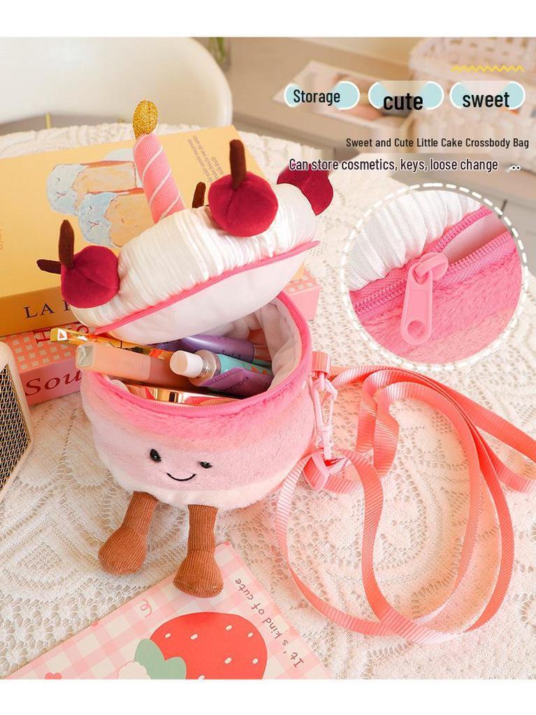 Samt Erdbeerkuchen Plüschtier - Kirschpuppe Geburtstagsgeschenk für Kinder
