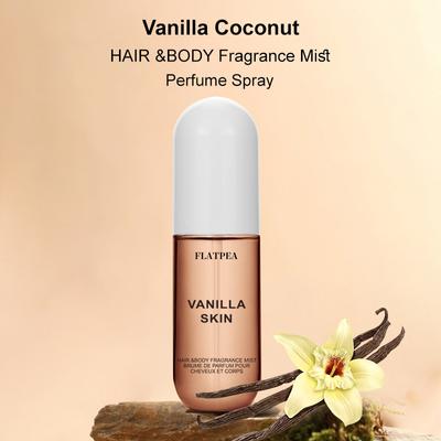 Spray parfumé pour cheveux et corps à la noix de coco et à la vanille, sans alcool, parfum longue durée, goût non irritant