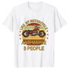 I Like My Motorcycle and Maybe 3 People T-Shirts Men Casual Loose Clothing Oversized Summer Fashion Tops Cartoon Mens Tshirts
