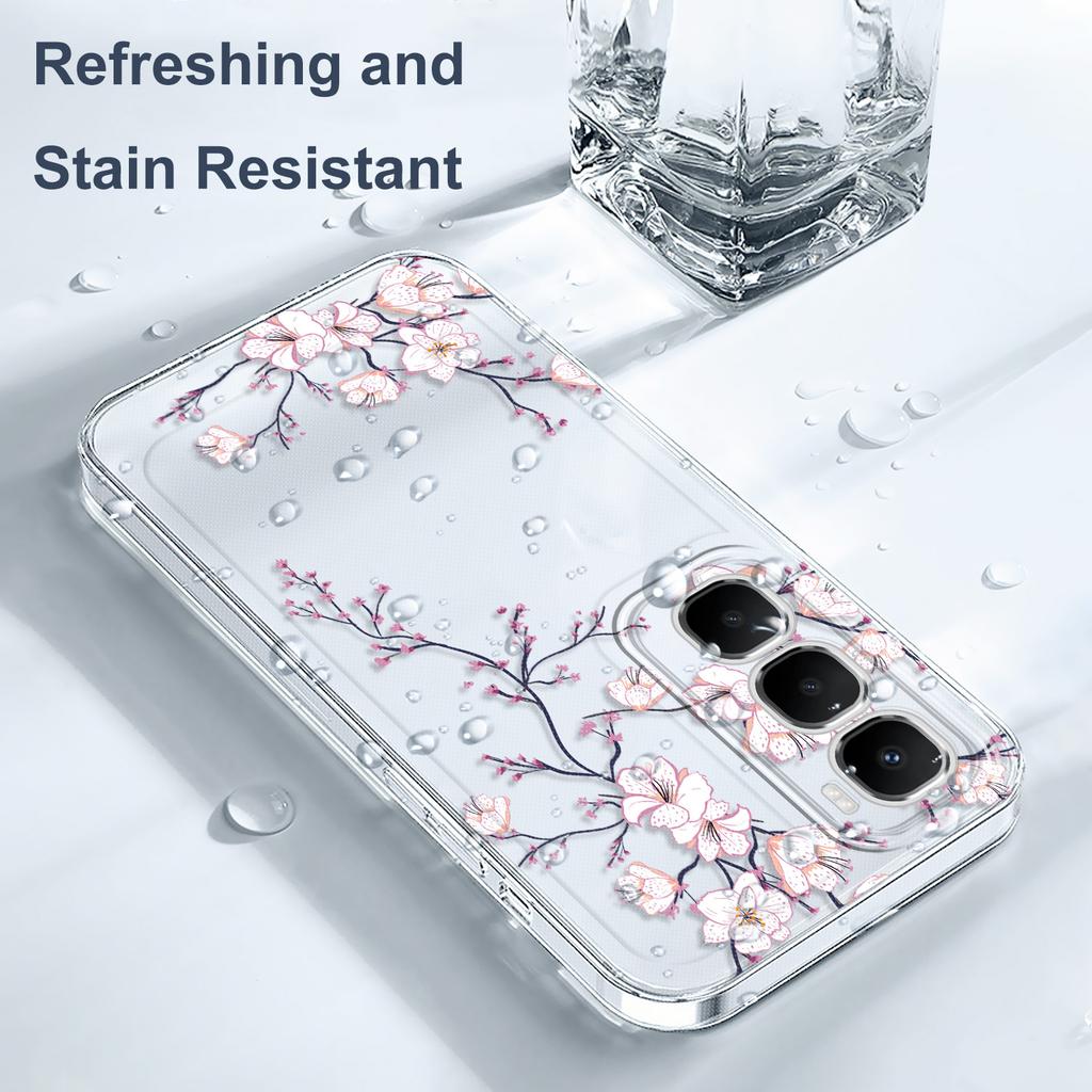 Flower Dance Transparent Phone Case For Infinix Note Hot 60 50 40 30 20 10 Play GT Pro Plus Soft TPU Cover
