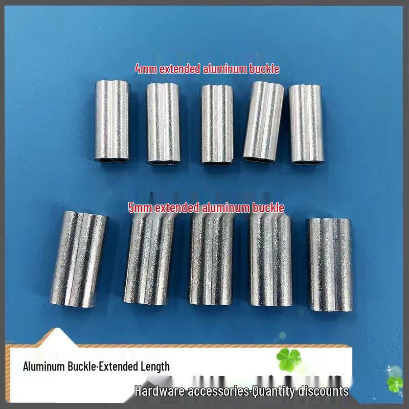 Outdoor Steel Wire Rope Accessory: Aluminum Sleeve & 8-Shaped Buckle Clip