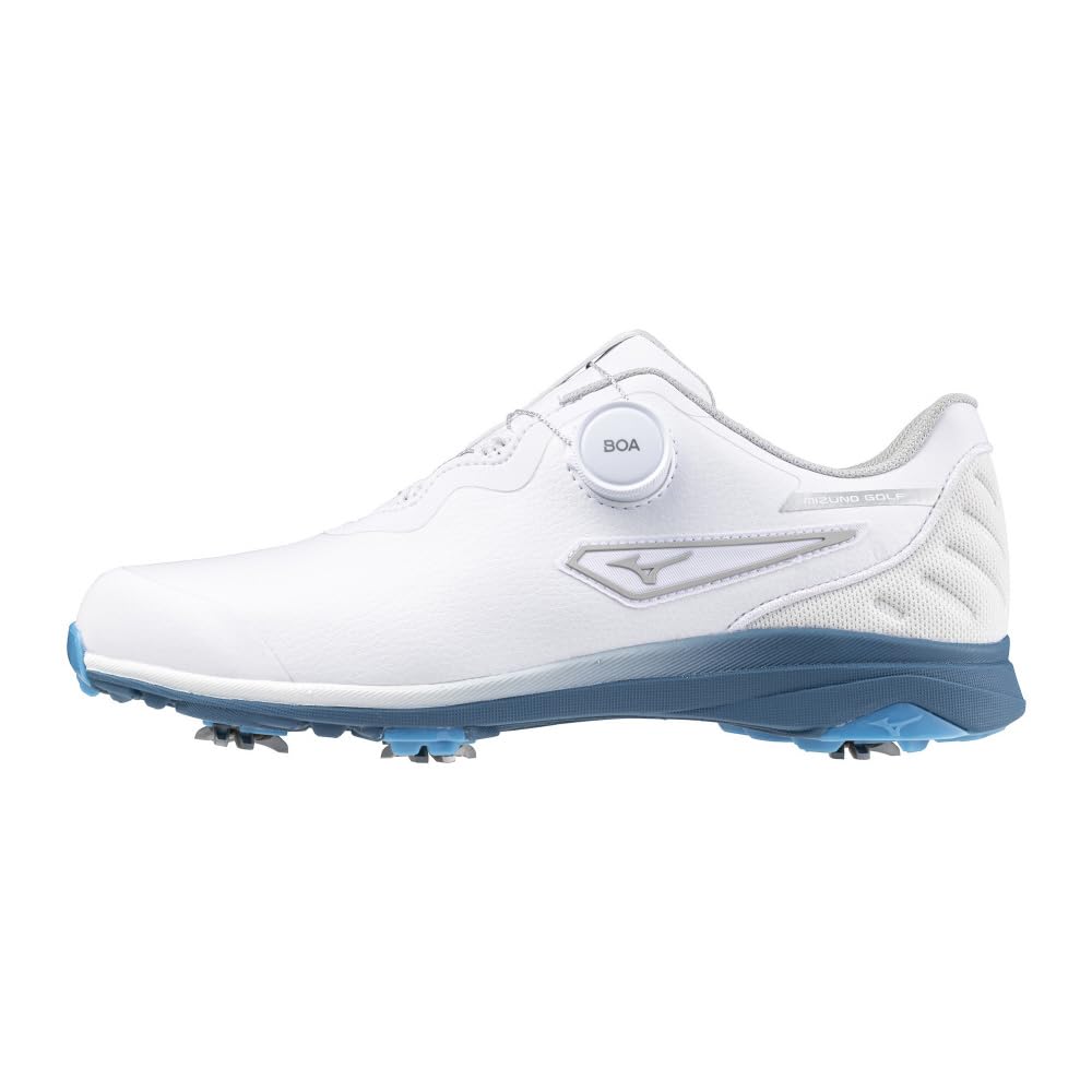 

Mizuno Nexlite UW Boa Golf Shoes, Wide, Men s, White/Blue, Size 27.0 cm, F