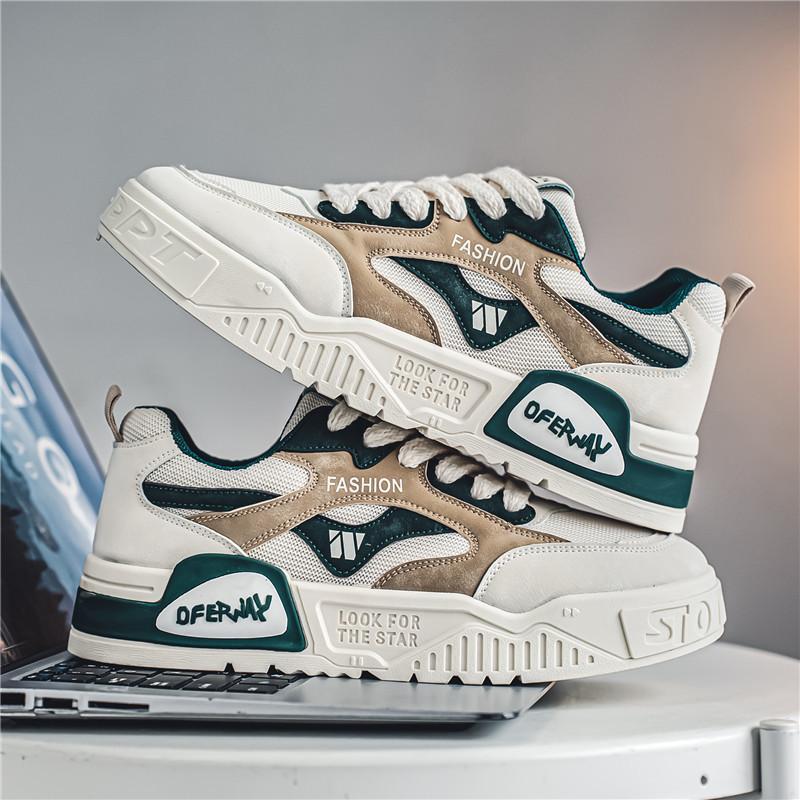 

Men s shoes winter breathable 2024 new Korean version trend versatile sports casual mesh white shoes board shoes youth 44