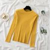 Autumn Neck Fit Round Slim Base Knitted Sweaters Women Winter New Fashion Long Sleeve Pullovers Sweater Woman Elegant Solid Casual Lady Jumpers 25477