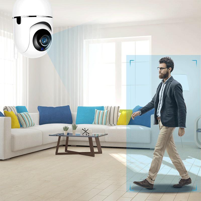 360° Panoramic Indoor Camera with Two-Way Audio and Wireless Remote Monitoring