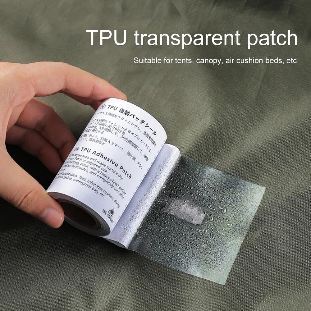 Transparent TPU Self Adhesive Universal Camping Portable Waterproof Patch Awnings Tent Repair Tape Water Toys Outdoor