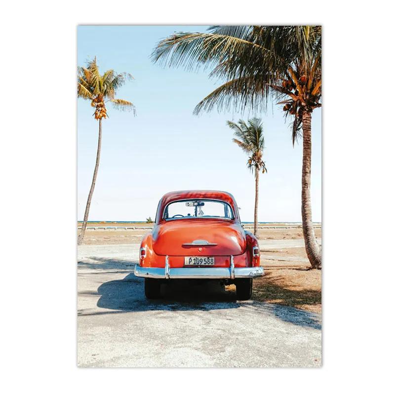 

Яркий солнечный свет, постер с доской для серфинга, настенные художественные принты с пальмами, картины на холсте с изображением автомобилей, летние постеры, скандинавские настенные картины, декор спальни 21x30cm No Framed