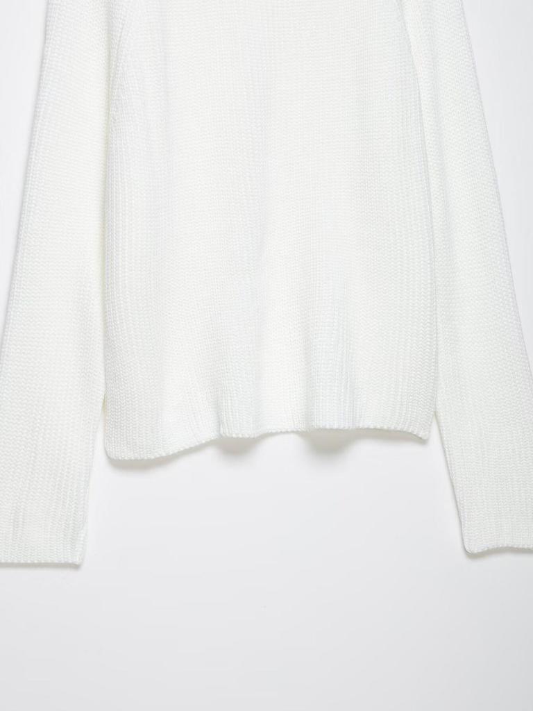 European & American Fashion Casual High Neck Slit Loose Knitwear