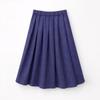 Mizqz PleAts BAnding Denim Skirt A Line Long