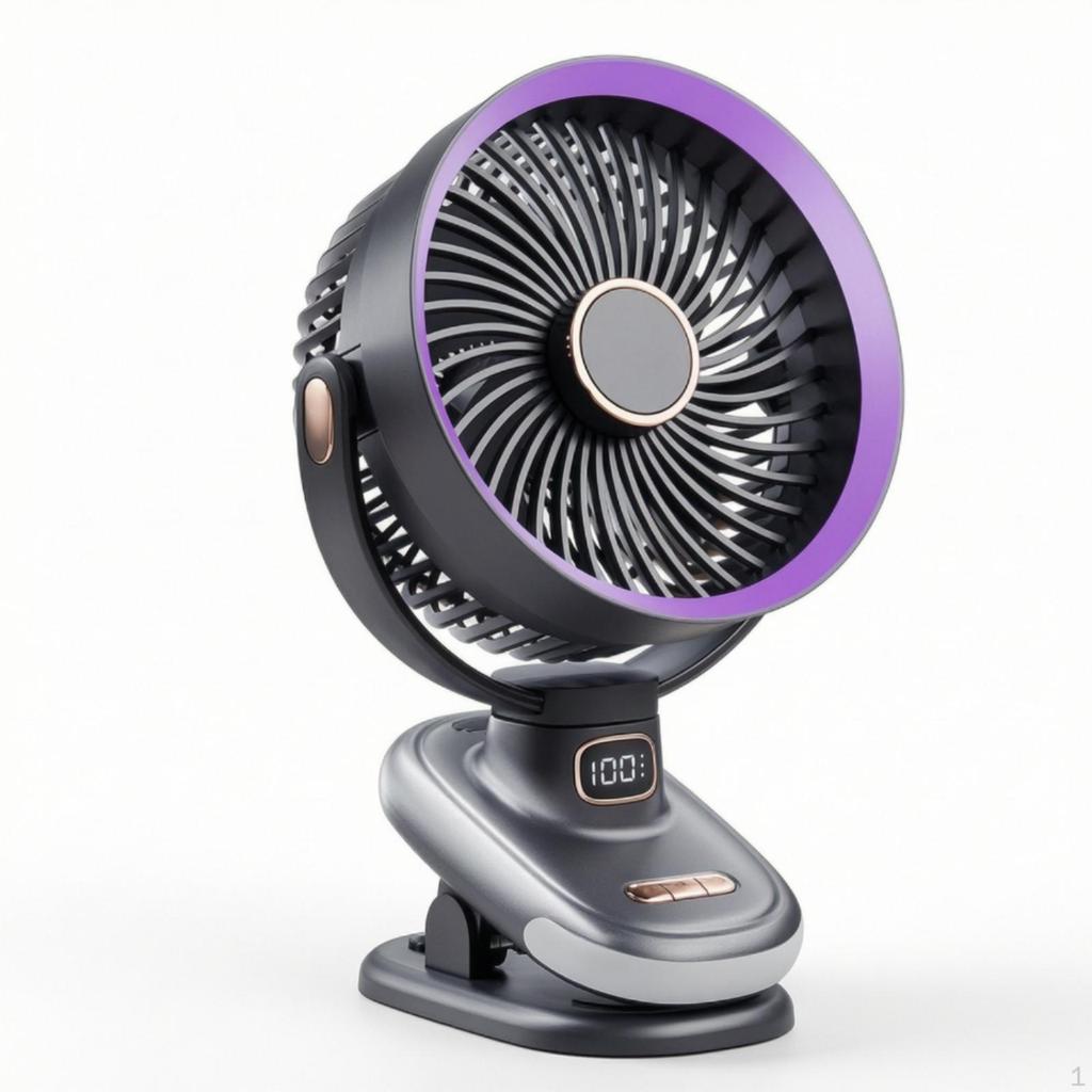 Desk Fan with Clip Portable Tabletop 5Speed for Office Workers, Students, Dorm Room,