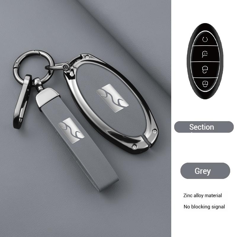 

Zinc Alloy Key Case For Byd Yangwang U8 U9 Remote Protection Cover Bag Shell Keychain Key Ring Holder Fob Car Accessories