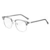 Anti-radiation Glasses Brain Glasses Classic Eyebrow Frame Retro Glasses Men Women Anti-Blue Light Flat Glasses