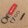 GQUL6 For Toyota Tacoma Tundra 4Runner TRD Highlande Rav4 C-HR Carbon Fiber Leather Car Keychain Metal Keyring Key Chain Pendant Gifts