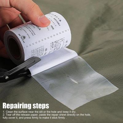 TPU Air Mattress Repair Patch Kit Waterproof Air Bed Inflatable Boat Swimming Ring Repair Adhesive Tape Kit For Home Outdoor