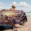 Cartoon R-RobotechS Microfiber Blanket Quick Drying Beach Towels Oversized Printing Super Absorbent Pool Towel Blanket