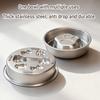 Stainless Steel Slow Feeder Dog Bowl Anti-Choking Anti-tip Non-slip Slow Eating Pet Feeding Bowl for Small Medium Breed Dogs Cats