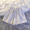 Yellow High-Waisted Loose Fit Sports Shorts - Casual A-Line Running Shorts with Elastic Waist