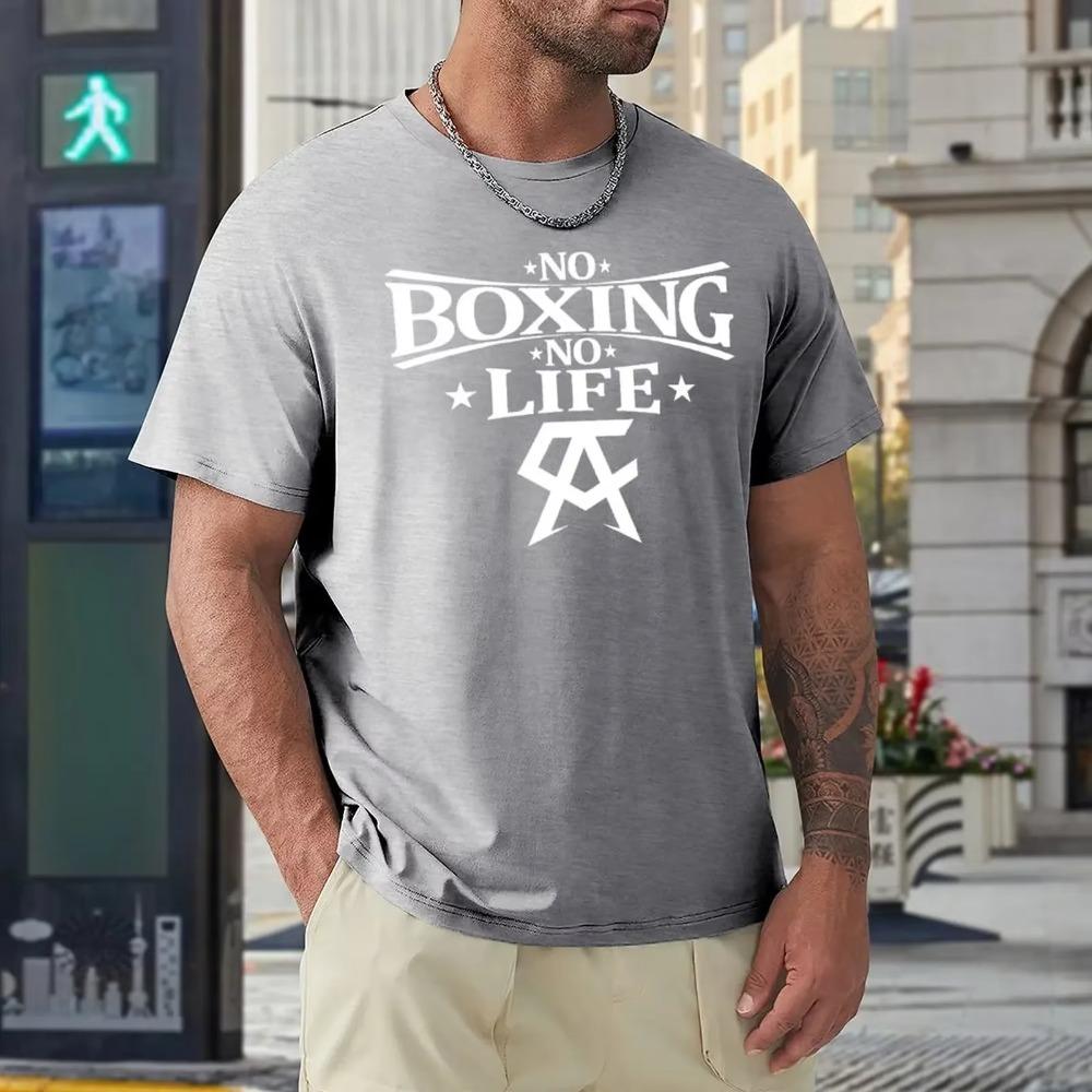 Canelos Alvarez No Boxing No Life Essential 4 Top Tee Graphic Vintage T-shirt Round Neck  Sports  Geek Fitness USA Size