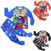 Cartoon Digital Printing Medium And Older Children'S Loungewear Set Long-Sleeved Two-Piece Pajamas And Pants 576