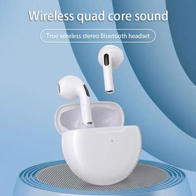 Pro 6 TWS Drahtlose Kopfhörer mit Mikrofon Fone Bluetooth Kopfhörer Sport Running Headset für Apple iPhone Xiaomi Pro6 Ohrhörer