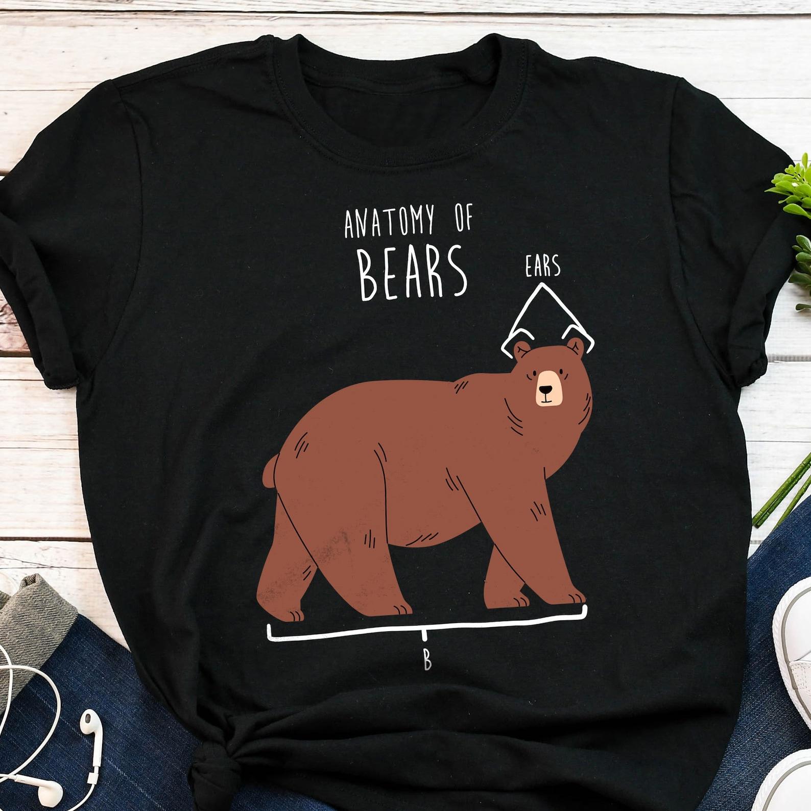 Bear Shirt, , , Funny Brown Bear Lover Gift, Cute Wild Animal T-shirt, Zoo Keeper Tshirt Zoologist Tee Nature Grizzly Bear Woodland 160