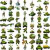 63pcs Temporary Tattoo Army Figures Temporary Tattoo Stickers Military Vehicles Tank Illustrations Cartoon For Children Girls