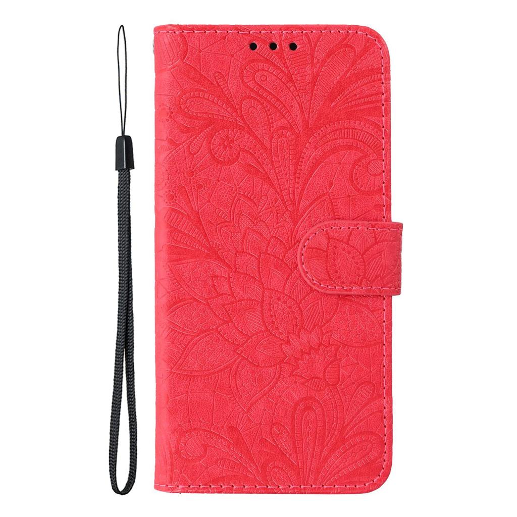 For Samsung Galaxy Xcover7 Case Lace Flowers PU Leather Flip Wallet Phone Cover