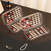 Three-Fold Press-On Transparent Nail Display Rack Plastic Nail Storage Box Press-On Nail Organizer For False Nails Display