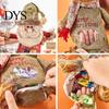Christmas Tabletop Decorations Gift Bags with Zipper for Holiday Party Favors And Stocking Stuffers, Candy Storage Containers Cute Bag, Santa/Reindeer