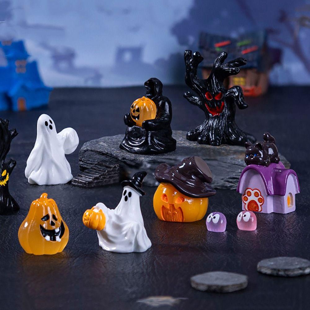 Resin Halloween Miniature Figurine Multicolor Desktop Knick-knack Creative DIY Accessories Gift