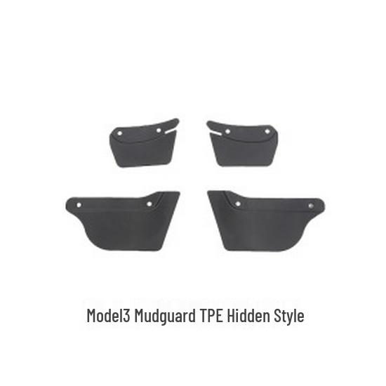 Apărători de noroi Tesla Model 3 & Y: Apărători de noroi față și spate TPE fără găurire
