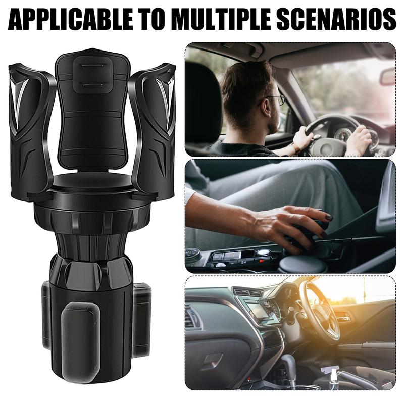 Car Cup Holder Expander Adjustable Expandable Insert Extender Cup Holder Expander & Organizer For Big Drinks