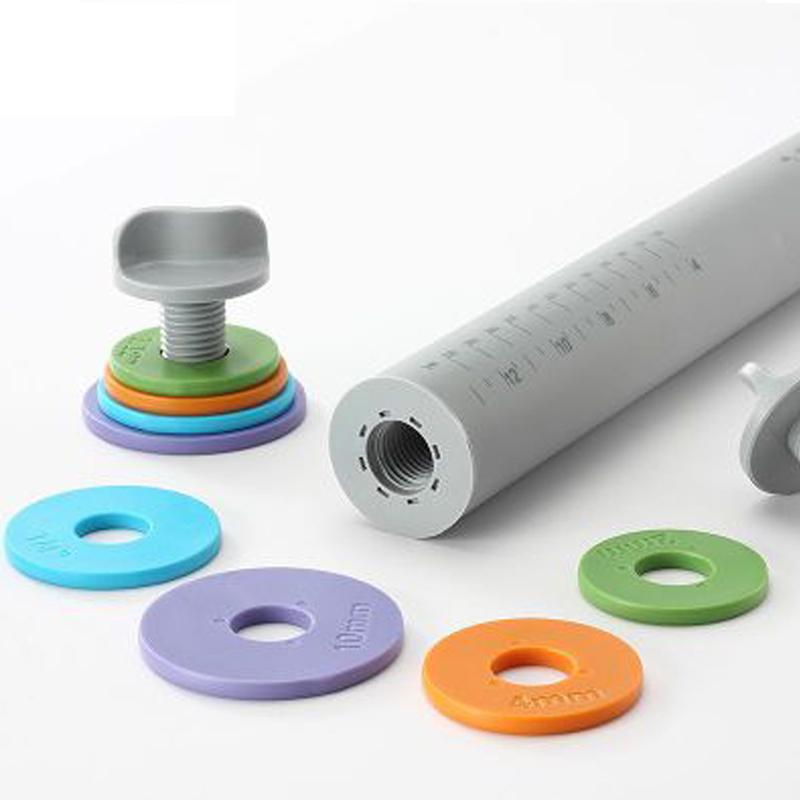 Silikon Verstellbare Dicke Nudelholz Kochwerkzeuge Backutensilien Kuchenteigroller Backen Gebäck Küchenwerkzeuge