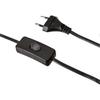 TL1201-B Clamp Lamp, Base for E27 Bulb, LED Compatible, Flexible Arm, with Cable and Switch. made of metal. for Children's room, Office, Nightstand, B