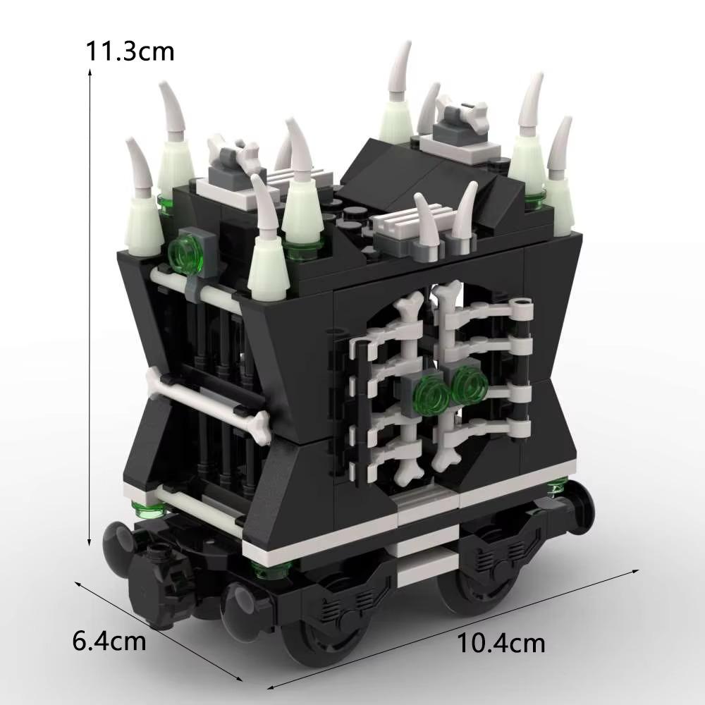 MOC Train Carriage Model, Rail Transport Vehicle, Coal Transport Vehicle, Rail Lift Pole Indicator Light, Train Accessories