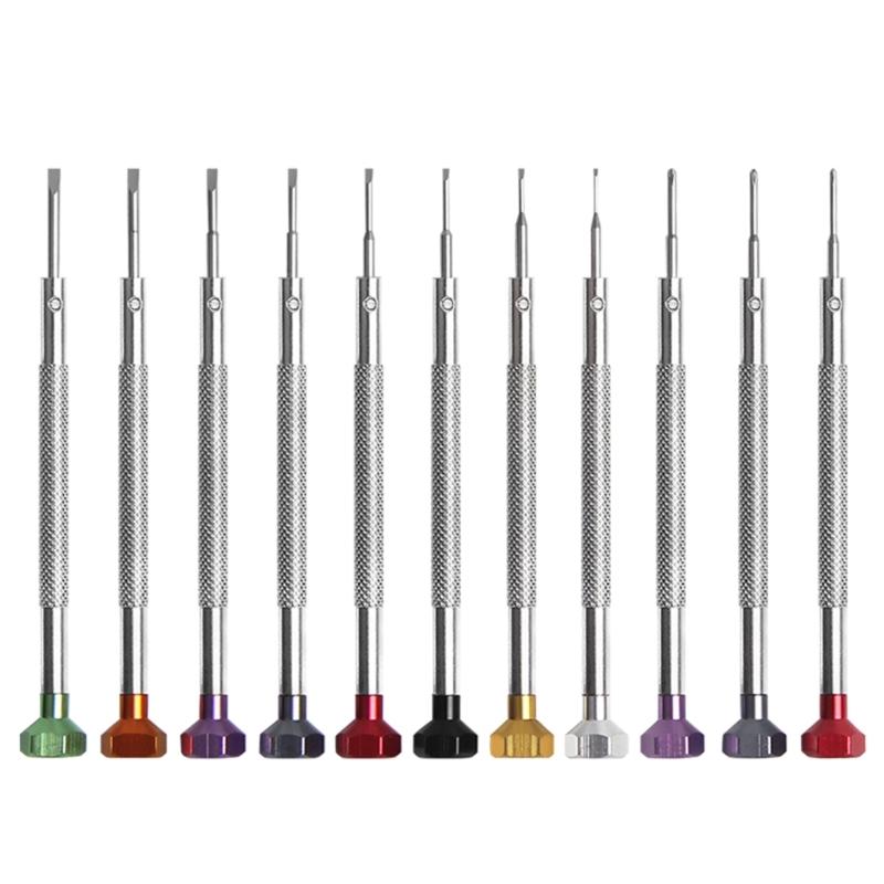 Nonslip Textured Screwdriver Sturdy Tool Steel Head Lightweight Aluminum Shaft Ideal For Clock Repair Projects