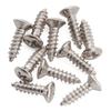 Musiclily Ultra Stainless Steel Truss Rod Cover Mounting Round Head Screws for Epi Electric Nickel of 2.5x10mm Guitars, (Set 10)