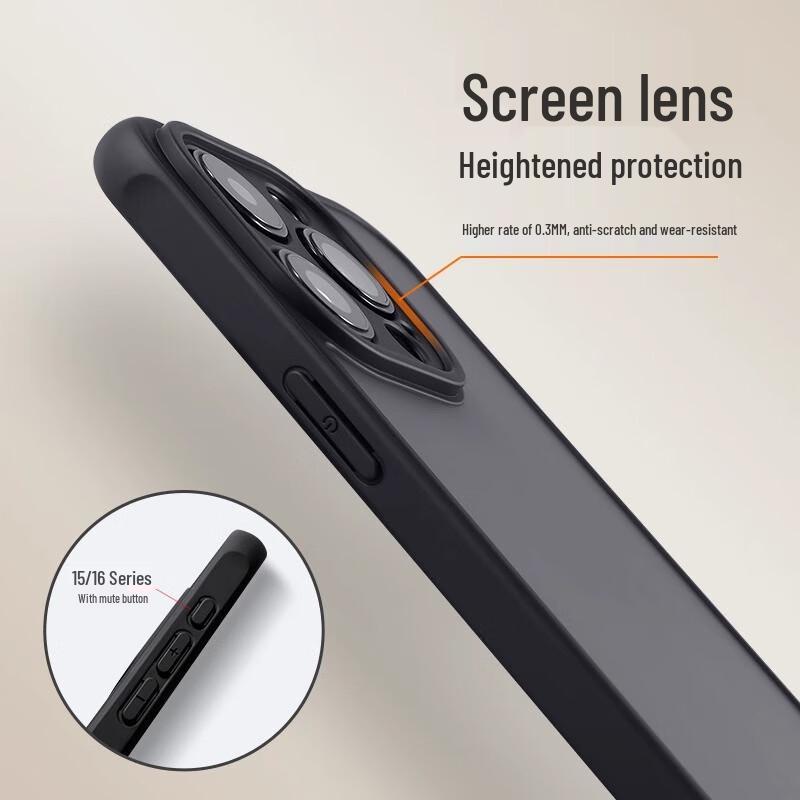 DIVI Frosted Skin-Friendly iPhone 15 Pro Max Phone Case