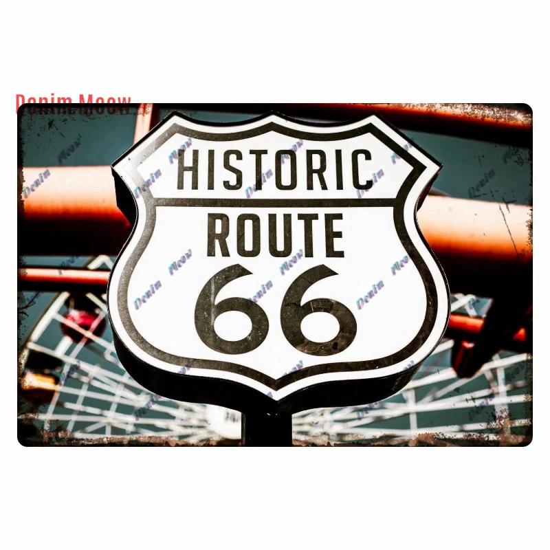Vintage Metal Sign Plate, Garage Wall Decor, Man Cave, Gas Station Printing, Home Decor, Bar, Pub, Club, Retro, Route 66, WY1