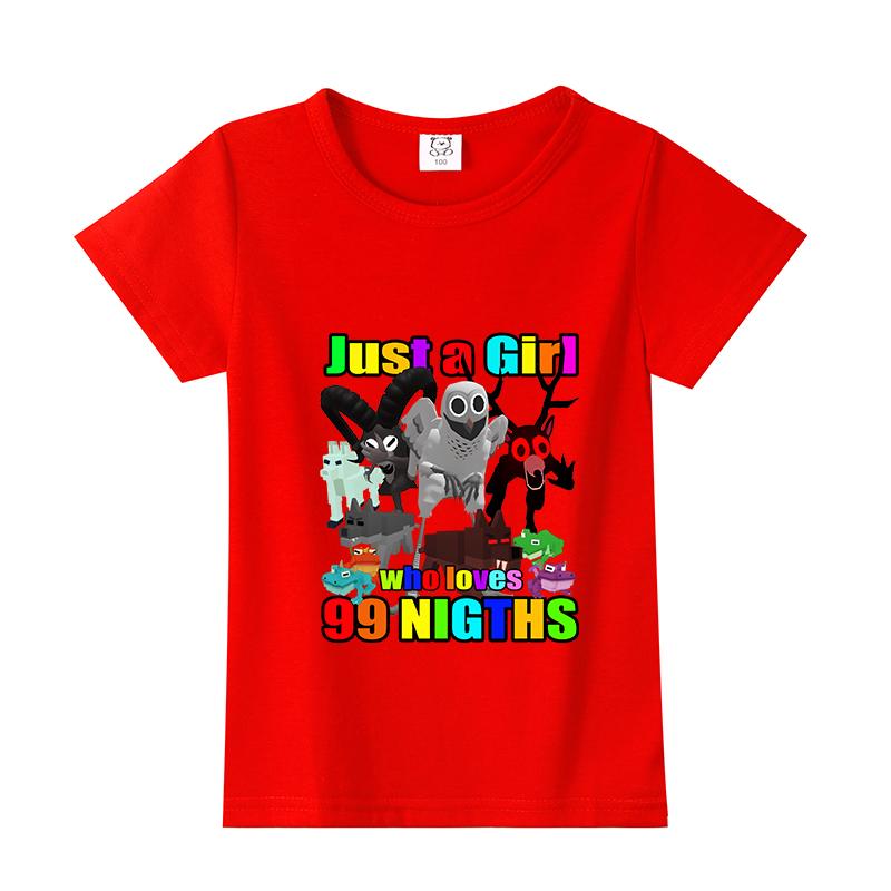 Game 99 Nights in The Forest Boys Girls T-Shirt Printed Cotton Children's Short Sleeve Casual Baby Short Sleeve Top T-Shirt Gift