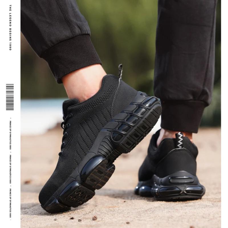 Steel Toe Protective Men's Safety Shoes Breathable Puncture Resistant Reinforced Sole Men's Work Shoes Men's Fashion Sneaker