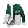 Herren Sportjacke Herren Colorblock Patchwork Hooded Zipper Frühling Herbst Mantel Casual Baseball Jacke Sweatshirt Vintage Outwear