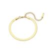 18K Gold-Plated Stainless Steel Paperclip and Rope Chain Bracelet for Women