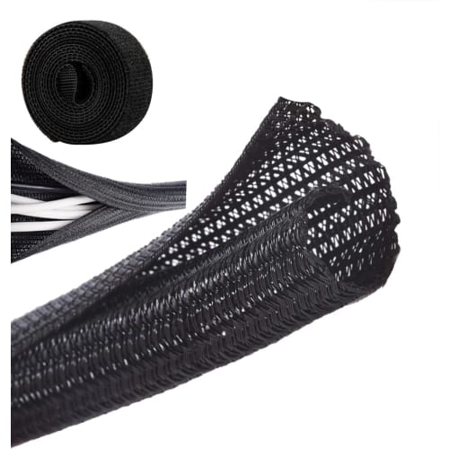 HORJIA Cable Storage Sleeve [Genuine Product] Braided Cable Sleeve, Total Length 3m, Inner Diameter 13mm, Wiring Cover, Cable Cover, Magic Band Bindin